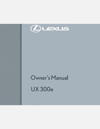 lexus ux300e 2023-2024 owners manual